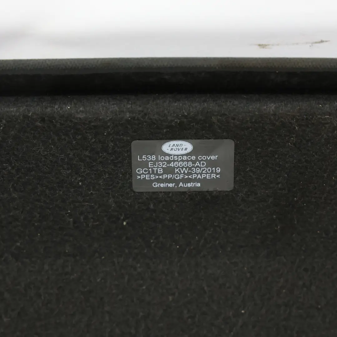 Plage Arrière Cache-Bagages Coffre pour Range Rover Evoque L538 à propos du numéro de pièce EJ32-46668-AD Range Rover Evoque L538 Plage Arrière Cache-Bagages Coffre - SKU EJ32-46668-AD - Numéro de pièce EJ32-46668-AD