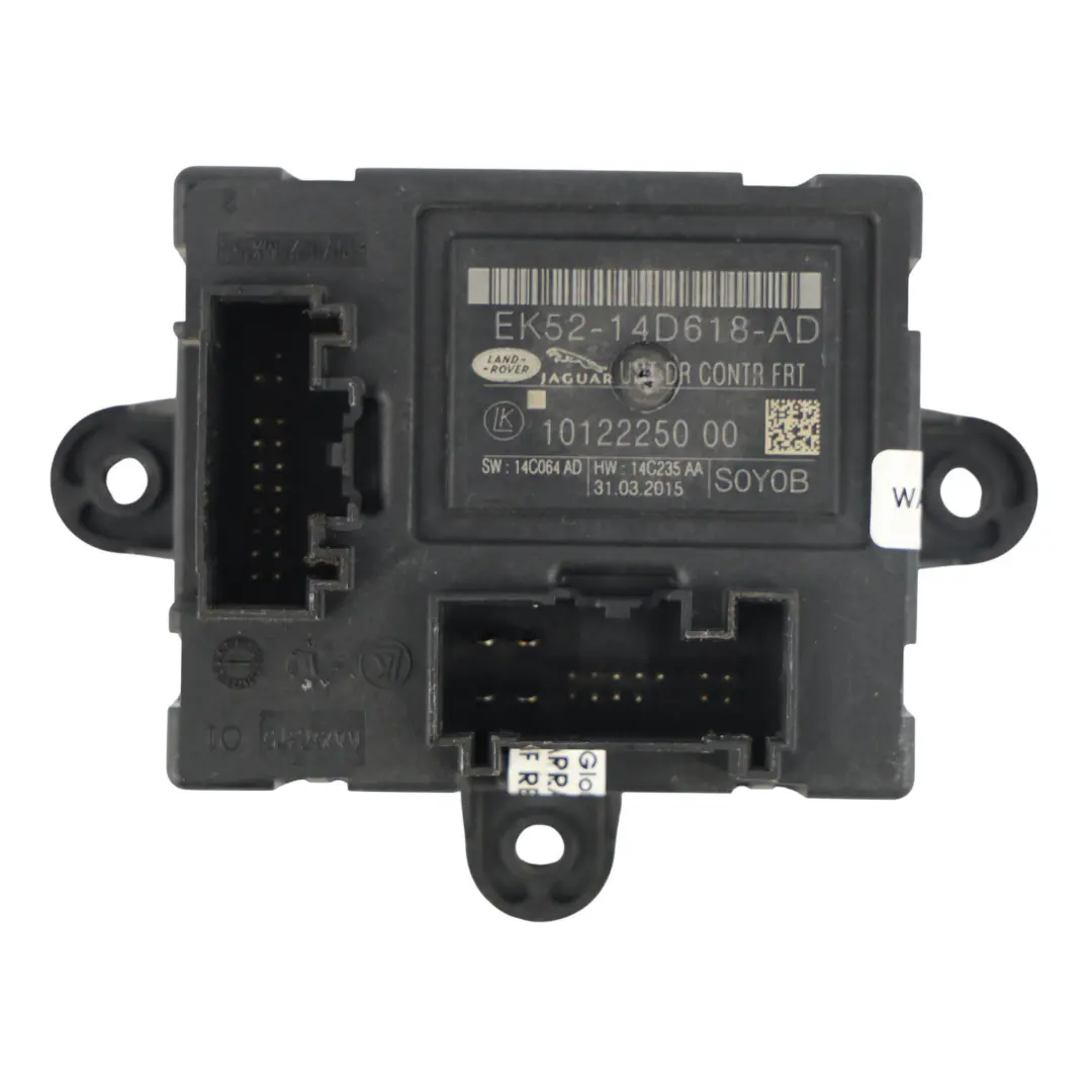 Door Control Unit Module Front Driver Door to Range Rover Sport L494 with Part number EK52-14D618-AD Range Rover Sport L494 Door Control Unit Module Front Driver Door - SKU EK52-14D618-AD - Part number EK52-14D618-AD