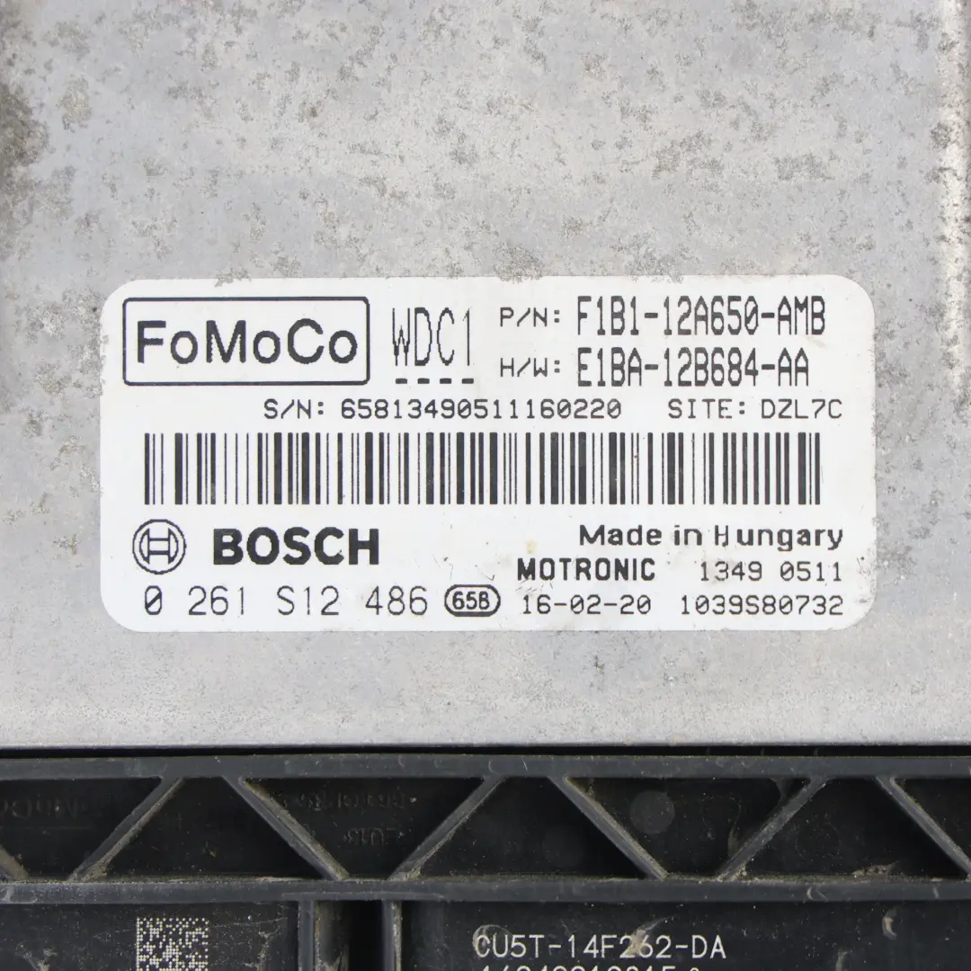 ECU 1.0 EcoBoost 100hp Manual Llave para Ford Fiesta Mk7 con número de pieza F1B1-12A650-AMB Ford Fiesta Mk7 ECU 1.0 EcoBoost 100hp Manual Llave - SKU F1B1-12A650-AMB-1 - Número de pieza F1B1-12A650-AMB