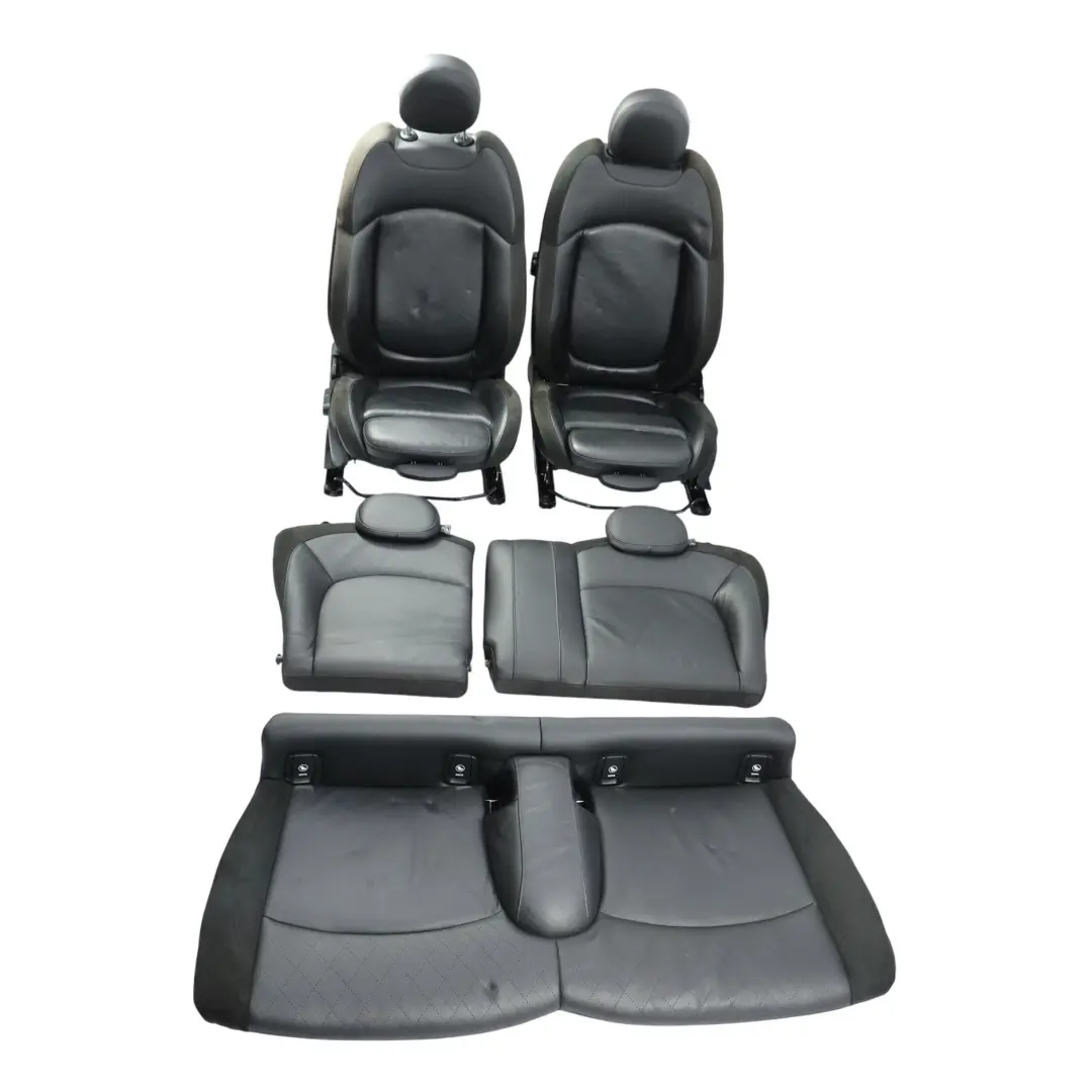 Asientos Deportivos Calefactables Cuero Cross Punch Carbono Negro Set para Mini F56 con número de pieza F56-SPORT-CARBONBLACK-LEATHER Mini F56 Asientos Deportivos Calefactables Cuero Cross Punch Carbono Negro Set - SKU F56-SPORT-CARBONBLACK-LEATHER-SEATS - Número de pieza F56-SPORT-CARBONBLACK-LEATHER