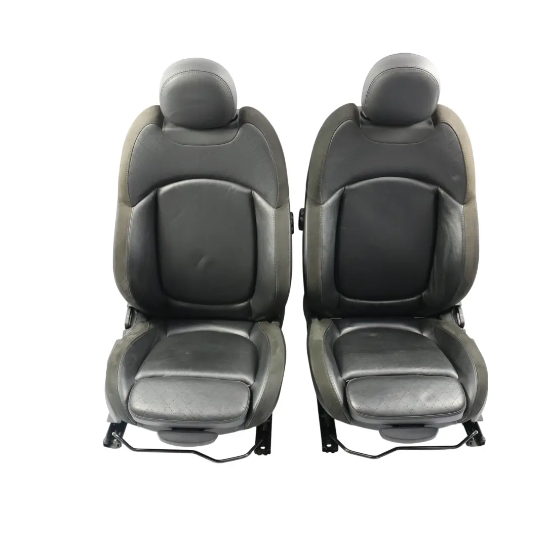 Mini F56 Asientos Deportivos Calefactables Cuero Cross Punch Carbono Negro Set - SKU F56-SPORT-CARBONBLACK-LEATHER-SEATS - Número de pieza F56-SPORT-CARBONBLACK-LEATHER