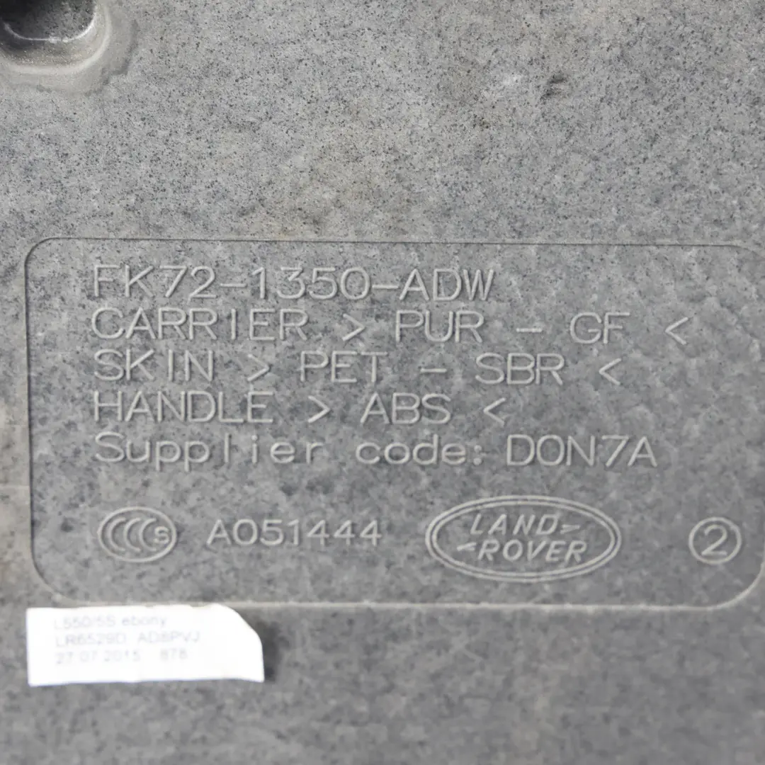 Land Rover Discovery Sport L550 Boot Trunk Floor Carpet Mat - SKU FK72-1350-ADW - Part number FK72-1350-ADW