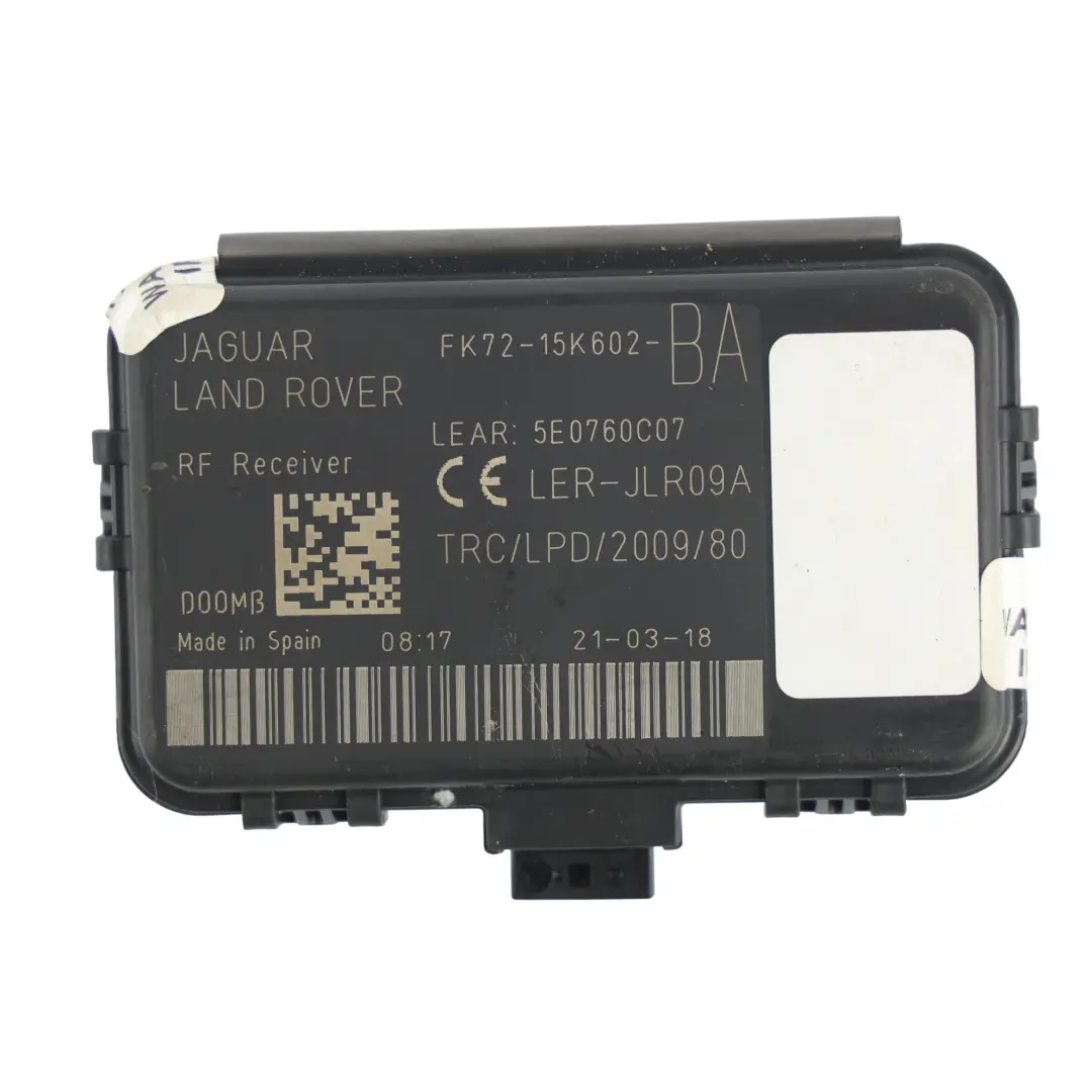Range Rover Jaguar XF X260 Módulo Receptor Mando Radio 434 MHz - SKU FK72-15K602-BA-1 - Número de pieza FK72-15K602-BA