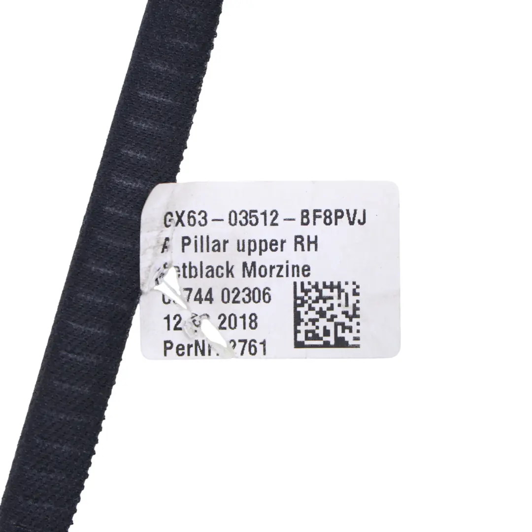 Jaguar XF X260 A-Pillar Finisher Upper Trim Cover Panel -8PVJ - SKU GX63-03512-BF - Part number GX63-03512-BF