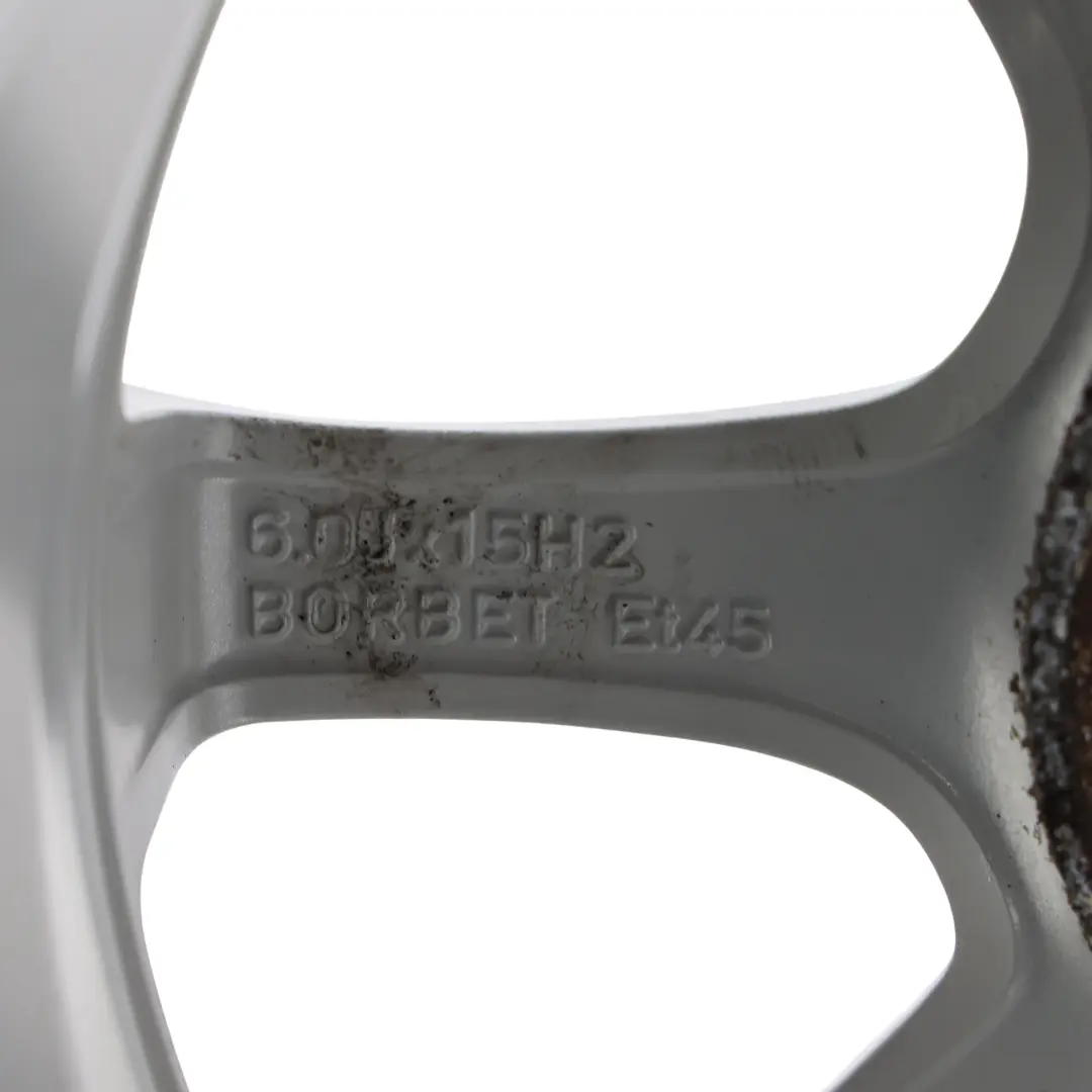 Mk8 Alloy Wheel Rim Silver 15" 6J ETL45 to Ford Fiesta with Part number H1BC-A1B Ford Fiesta Mk8 Alloy Wheel Rim Silver 15" 6J ETL45 - SKU H1BC-A1B-SL3 - Part number H1BC-A1B