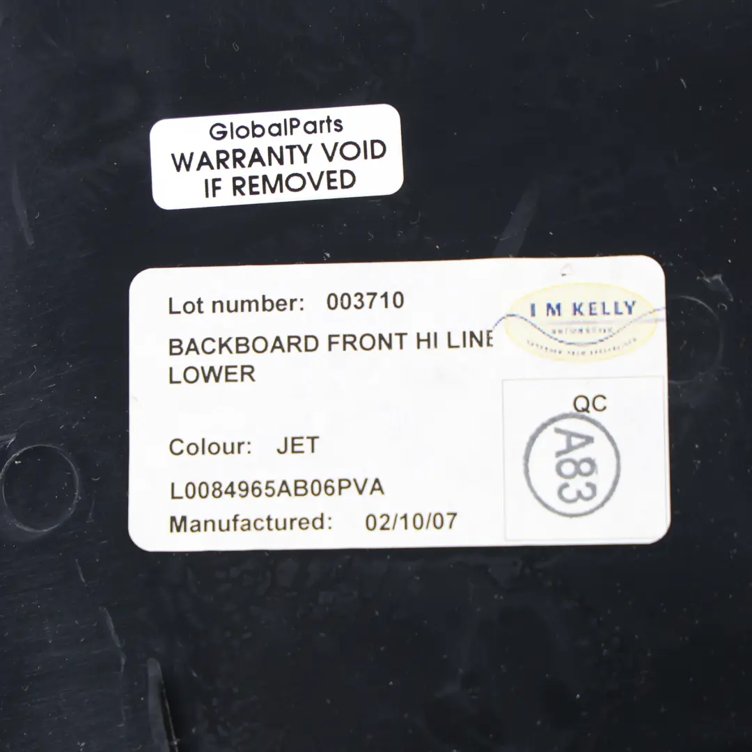 Land Range Rover L322 Front Seat Cover Pad Back Black Leather L0084965AB06PVA - SKU HBR500350LER - Part number HBR500350LER