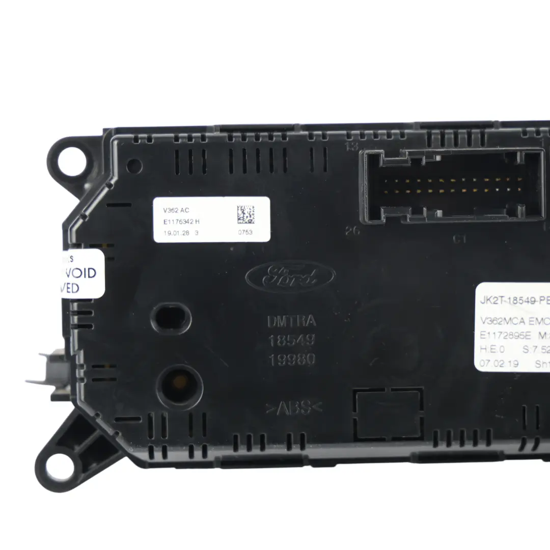 Ford Transit Custom Panel Control Climatizador Aire Acondicionado - SKU JK2T-18549-PE - Número de pieza JK2T-18549-PE