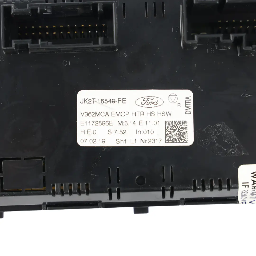 Ford Transit Custom Klimaanlage Klimabedienteil Schalterblende - SKU JK2T-18549-PE - Teilenummer JK2T-18549-PE