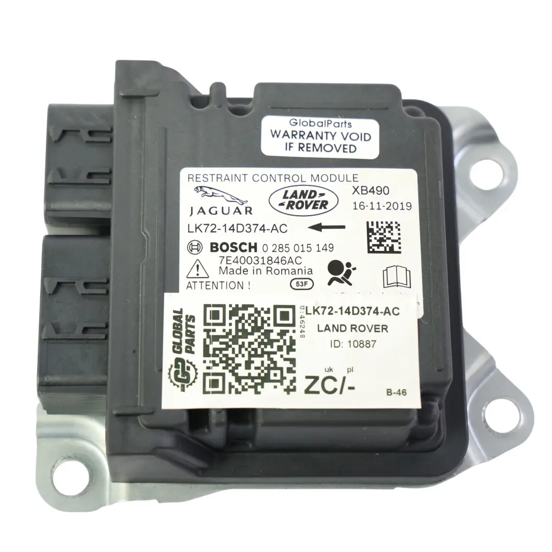 Land Rover Discovery Sport L550 SRS Luft Modul Steuergerät - SKU LK72-14D374-AC - Teilenummer LK72-14D374-AC
