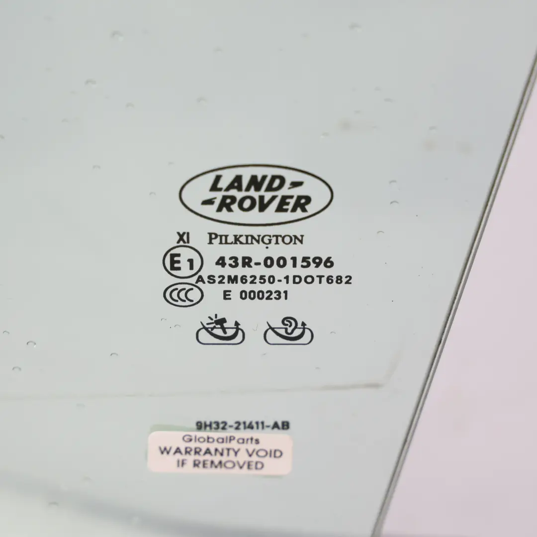 Cristal Ventana Puerta Delantera Izquierda 9H32-21411-AB para Range Rover Sport L320 con número de pieza LR026295 Range Rover Sport L320 Cristal Ventana Puerta Delantera Izquierda 9H32-21411-AB - SKU LR026295 - Número de pieza LR026295