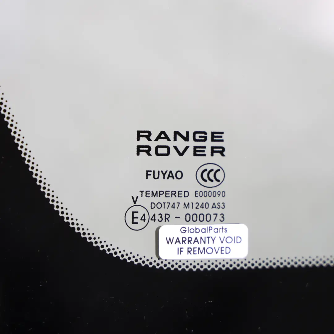 Range Rover Evoque L538 Rear Quarter Window Glass Left N/S AS3 EJ32-29601-FA - SKU LR049336 - Part number LR049336