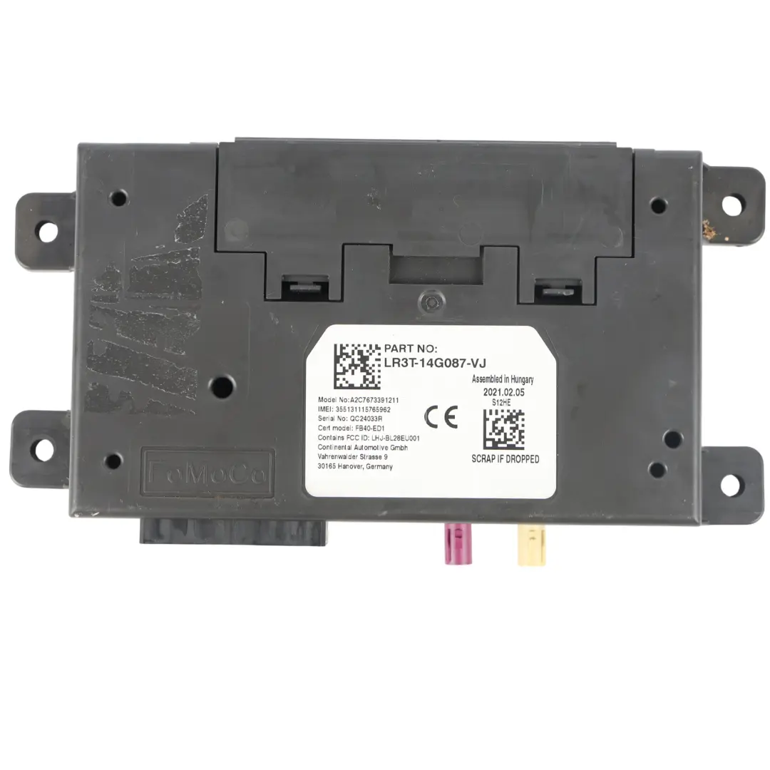 Mk8 Bluetooth Control Unit Module ECU to Ford Transit with Part number LR3T-14G087-VJ Ford Transit Mk8 Bluetooth Control Unit Module ECU - SKU LR3T-14G087-VJ - Part number LR3T-14G087-VJ
