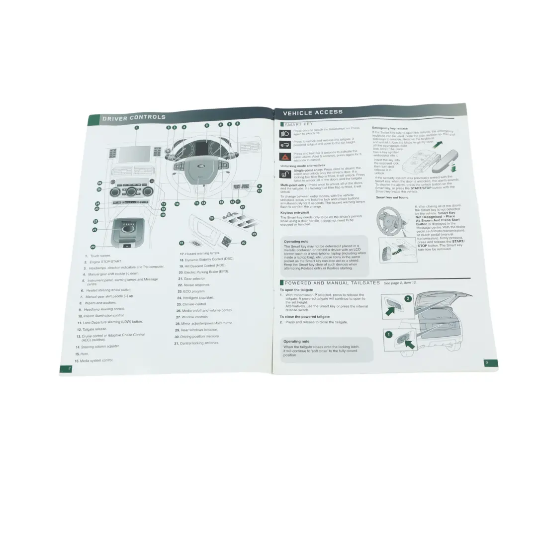 Land Rover Discovery Quidck Start Guide Brochure Book User Manual - SKU LRL109563161 - Part number LRL109563161