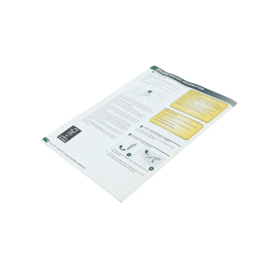 Land Rover Discovery Skrócona Instrukcja Obsługi - SKU LRL109563161 - Numer Części LRL109563161