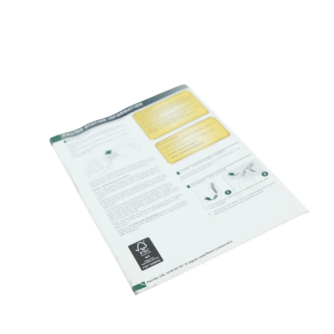 Land Rover Discovery Skrócona Instrukcja Obsługi - SKU LRL109563161 - Numer Części LRL109563161