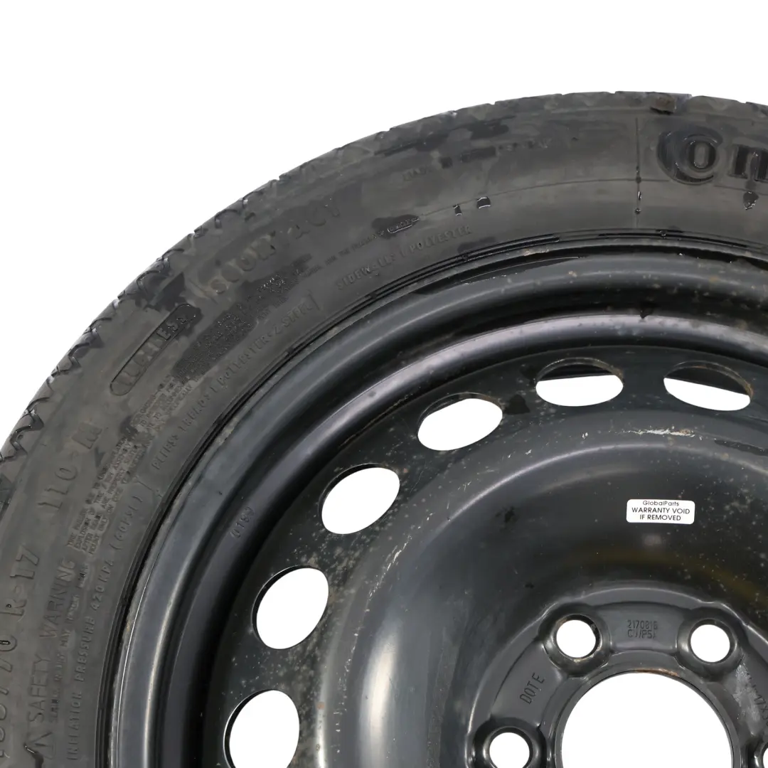 Mk2 Koło Zapasowe 17" Continental 155/70 do Ford Transit Custom o numerze PZ31-1015-CA Ford Transit Custom Mk2 Koło Zapasowe 17" Continental 155/70 - SKU PZ31-1015-CA - Numer Części PZ31-1015-CA