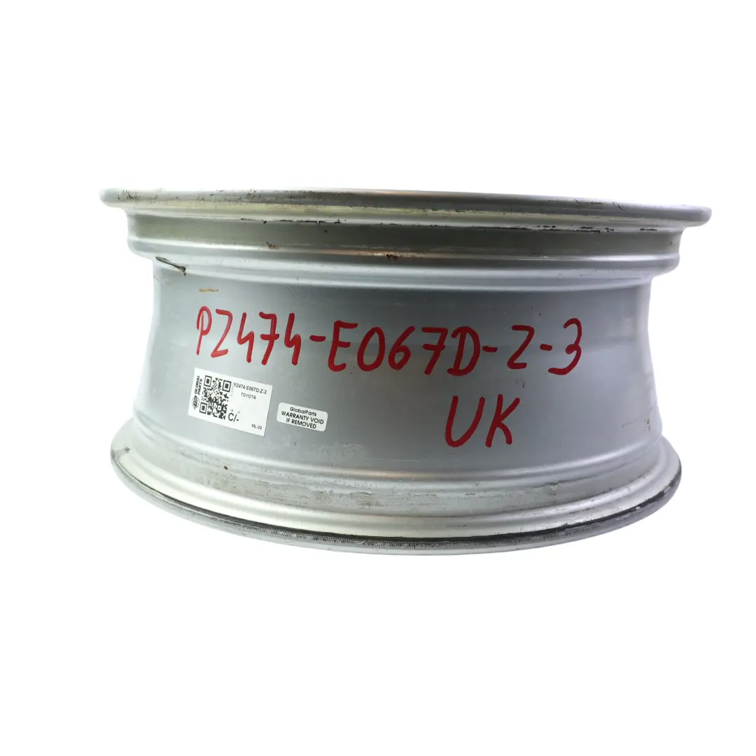 Mk1 Alloy Wheel Rim Silver 16" 6.5J ET:45 to Toyota Auris with Part number PZ474-E067D-Z Toyota Auris Mk1 Alloy Wheel Rim Silver 16" 6.5J ET:45 - SKU PZ474-E067D-Z-3 - Part number PZ474-E067D-Z