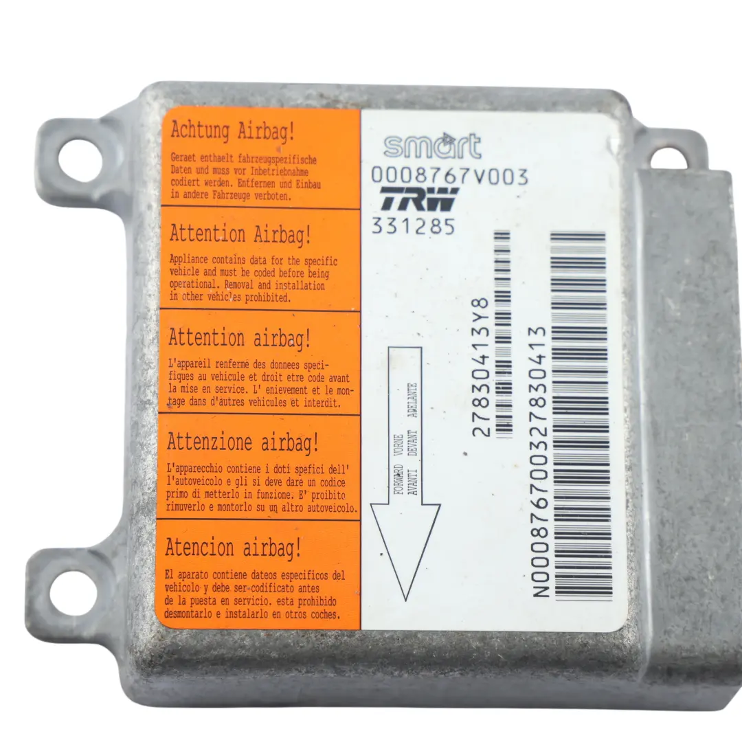 Smart W452 Unité Commande Déclenchement Enrouleur Ceinture - SKU Q0008767V003000000 - Numéro de pièce Q0008767V003000000