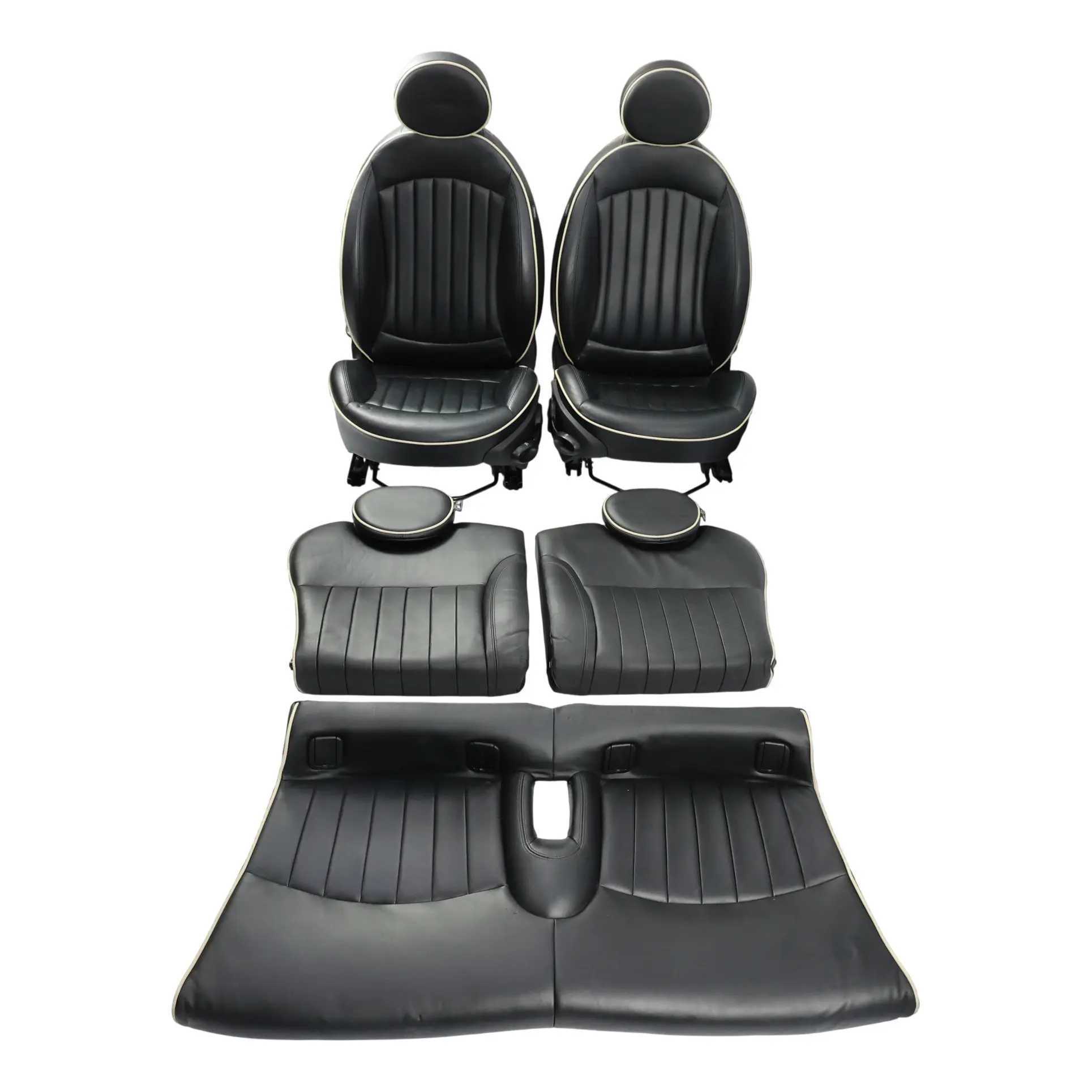 Mini One R56 Sport Vollleder Interieur Sitze Sitz Vorne Hinten Set Schwarz