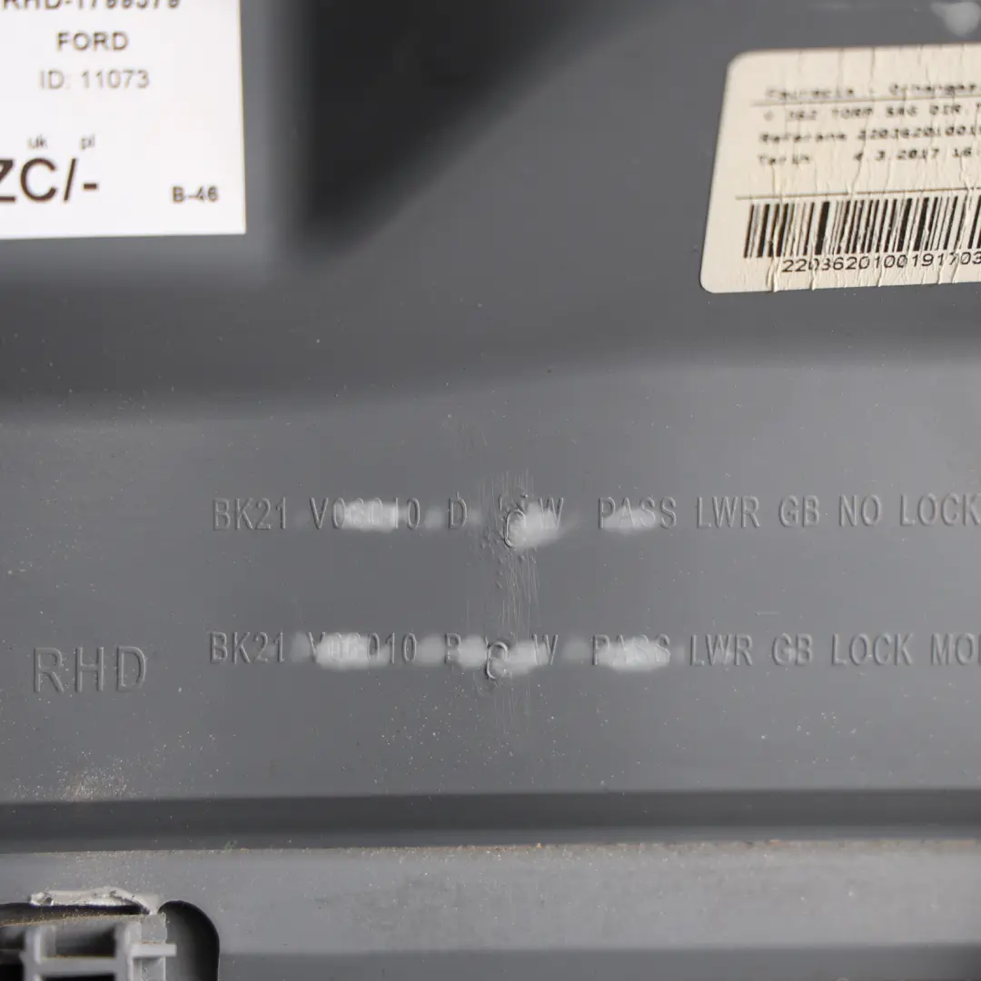 Ford Transit Custom Mk1 Passenger Storage Stowage Glove Box BK21-V06024-BD36NC - SKU RHD-1799379 - Part number 1799379