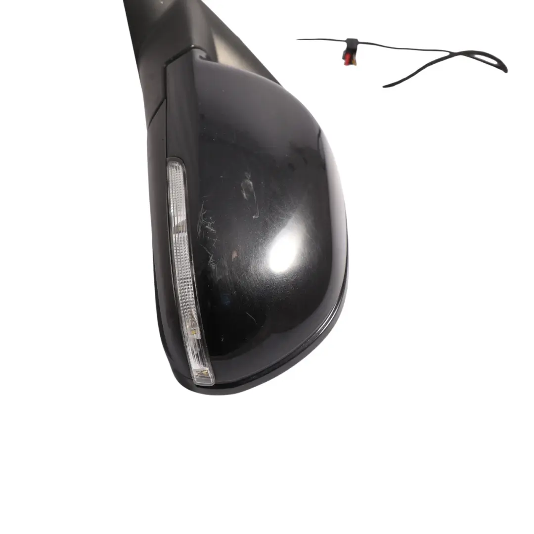 Skoda Octavia RS Mk2 Door Wing Mirror Heated Left N/S Black Magic Pearl - F9R - SKU RHD-1Z2857507M-BMA - Part number 1Z2857507M