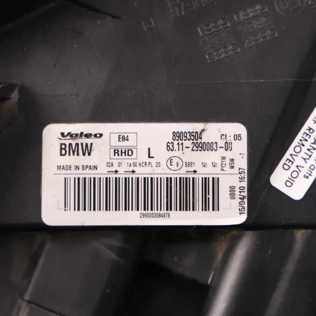 Headlight Headlamp Lamp Light Front Left N/S to BMW X1 Series E84 with Part number 2990003 BMW X1 Series E84 Headlight Headlamp Lamp Light Front Left N/S - SKU rhd-2990003-2 - Part number 2990003