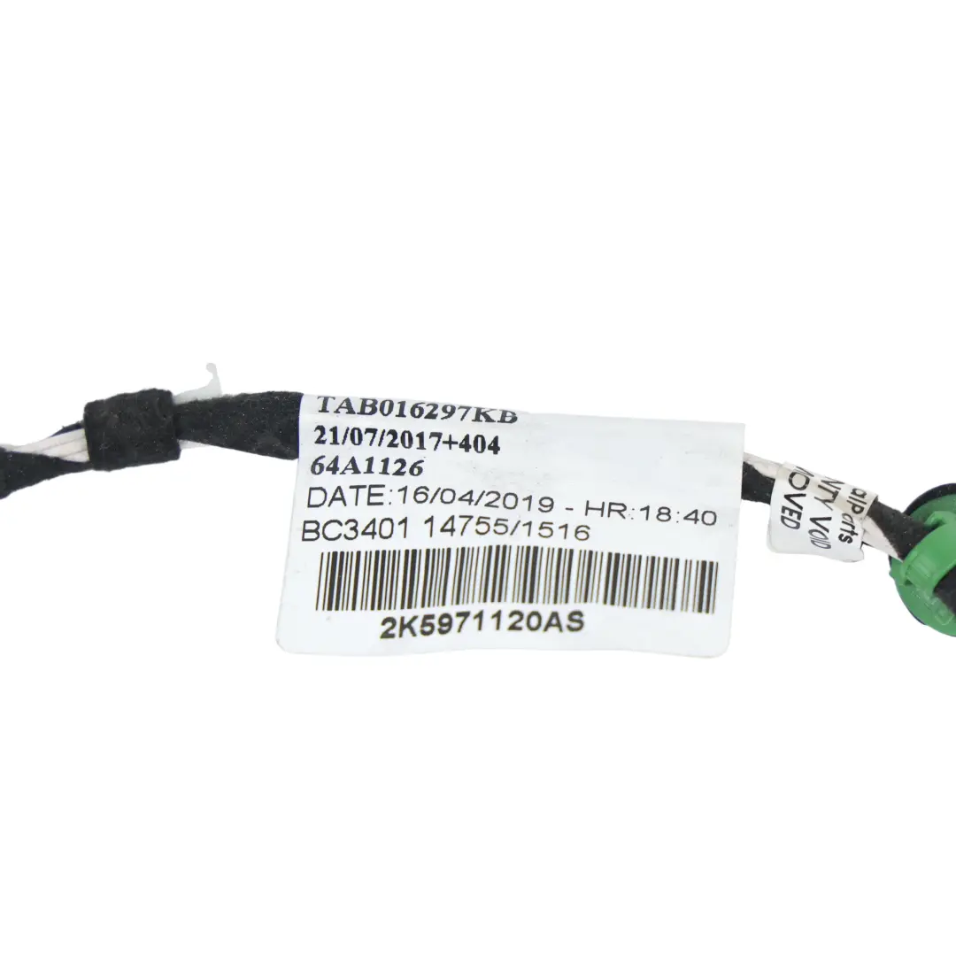 2K Front Right O/S Door Wiring Loom Harness to Volkswagen Caddy Maxi with Part number 2K5971120AS Volkswagen Caddy Maxi 2K Front Right O/S Door Wiring Loom Harness - SKU RHD-2K5971120AS - Part number 2K5971120AS
