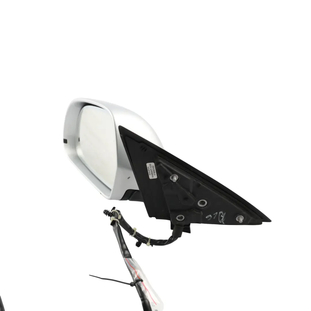 Audi A8 S8 D3 Rear View Wing Mirror Heated Electrical Left N/S Ice Silver - X7W - SKU RHD-4E2857409S-ICS - Part number 4E2857409S