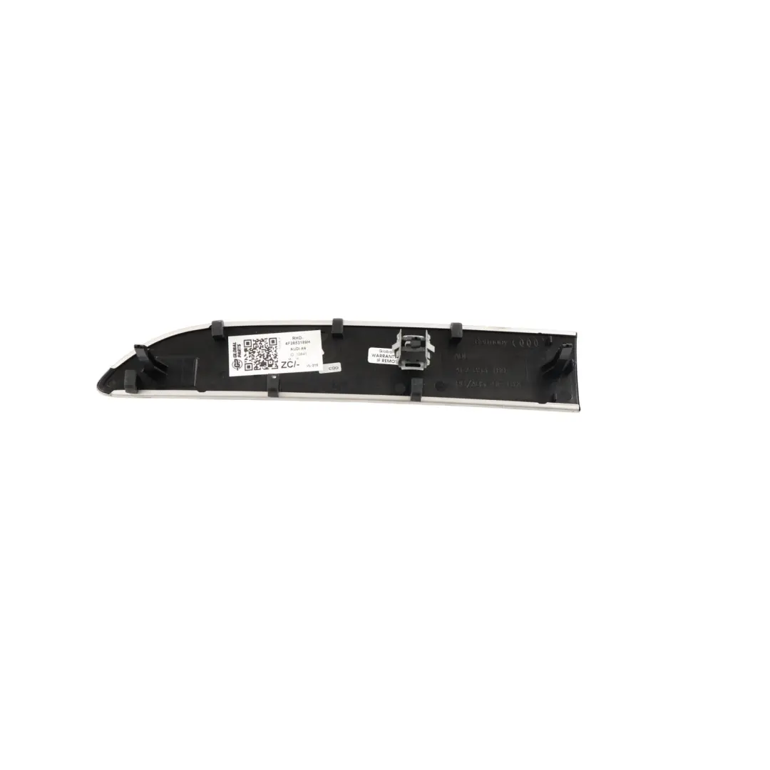 Audi A6 C6 Dashboard Trim Strip Cover Panel Left N/S Aluminium - SKU RHD-4F2853189H - Part number 4F2853189H