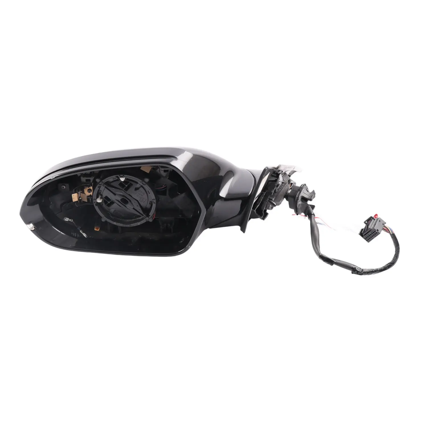 Audi A6 C7 Door Wing Mirror Electric Left N/S Satin Black 4G2857409AE