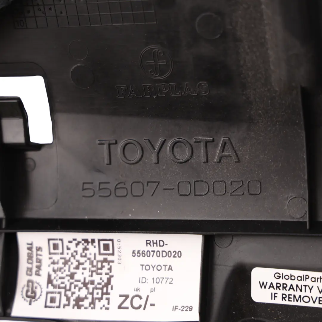 Toyota Yaris P9 Under Dashboard Trim Panel Cover Left N/S - SKU RHD-556070D020 - Part number 556070D020