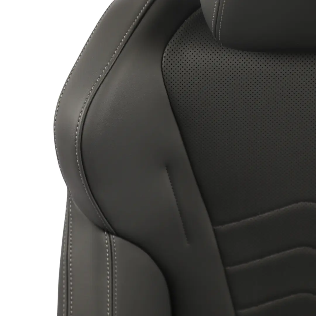 BMW F74 Sport Seat Heated Front Right O/S Black Imitation Leather Perforated - SKU RHD-5A87273-1 - Part number 5A87273