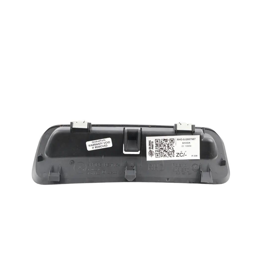 Mk2 Dashboard Dash Lower Covering Cap Trim Panel to Skoda Fabia with Part number 5J2857987 Skoda Fabia Mk2 Dashboard Dash Lower Covering Cap Trim Panel - SKU RHD-5J2857987 - Part number 5J2857987