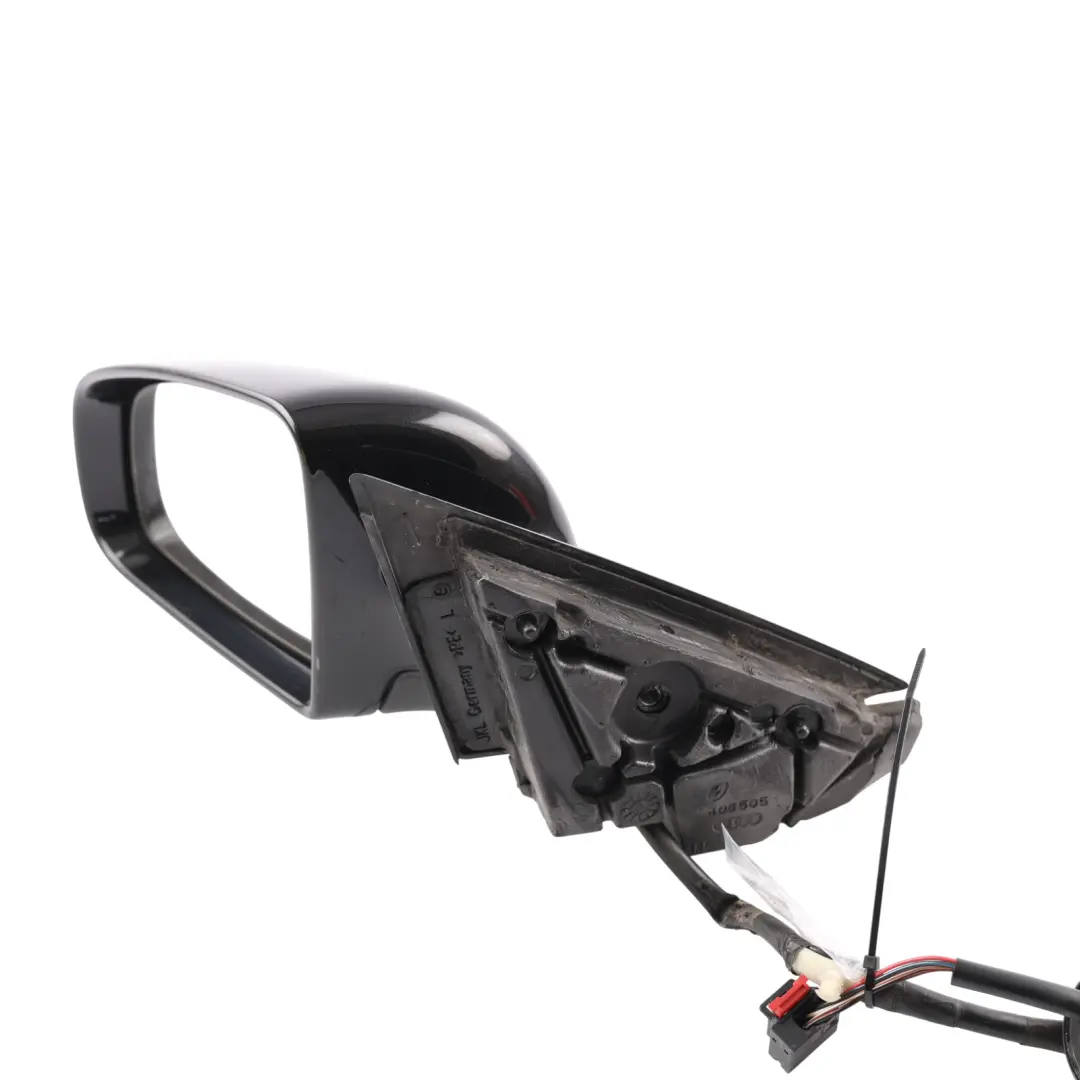 Audi A3 S3 8P Door Wing Mirror Electric Left N/S Satin Black Cover - SKU RHD-8P2858531G-BLK - Part number 8P2858531G