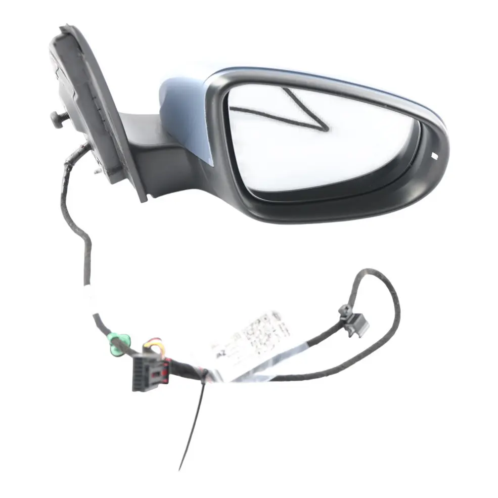 Volkswagen Golf 6 Electric Wing Mirror Right O/S Blue Graphite Pearl Effect C5F