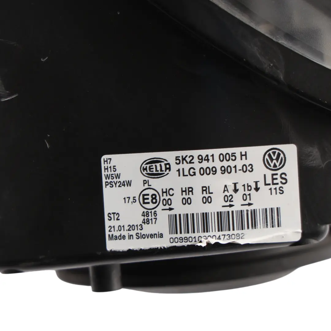 VW Volkswagen Golf VI MK6 Headlight Headlamp Lamp Front Left N/S - SKU RHD-5K2941005H-1 - Part number 5K2941005H