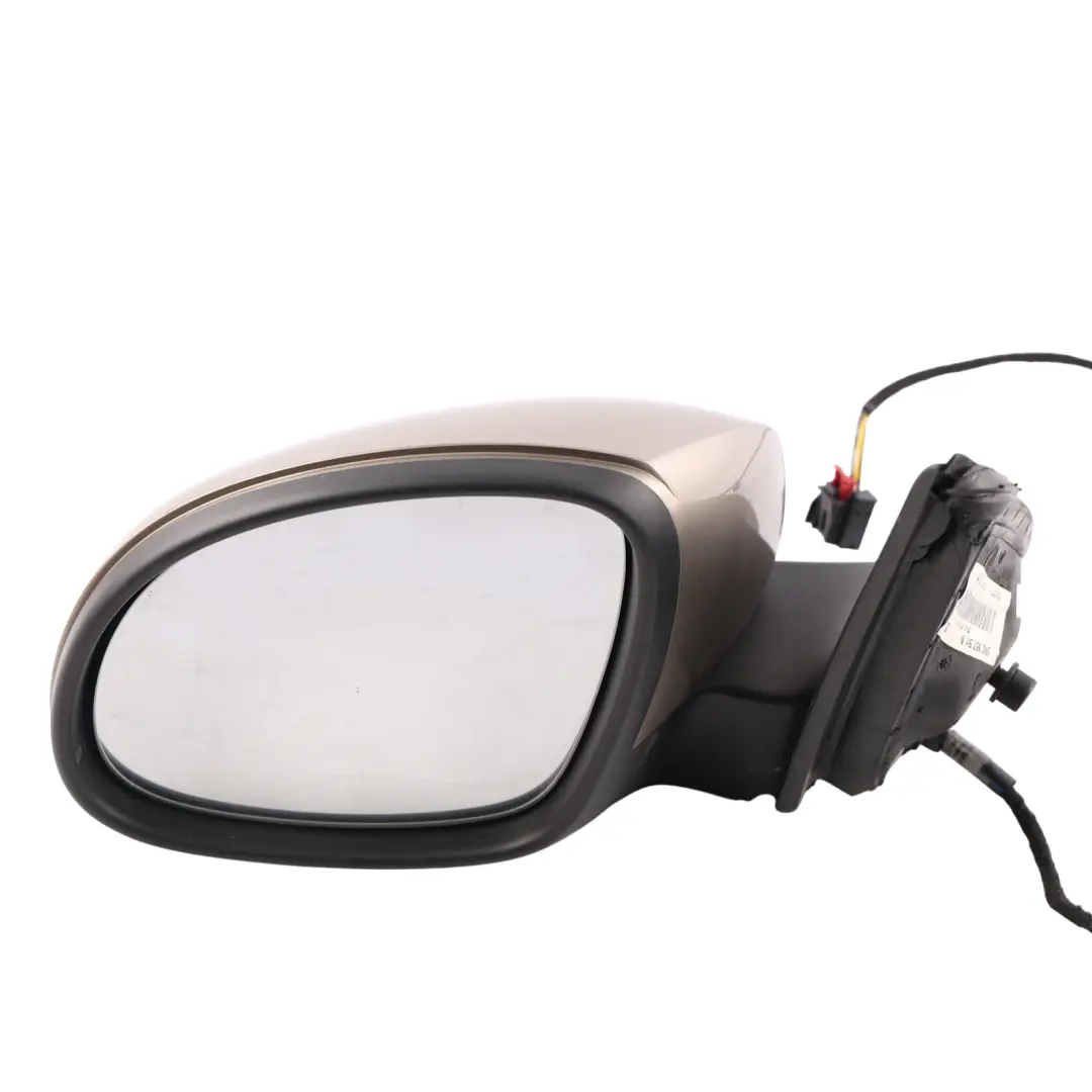 Volkswagen Tiguan 5N Door Wing Mirror Left N/S Titanium Beige Metallic - A1X - SKU RHD-5N2857507M-TBE - Part number 5N2857507M