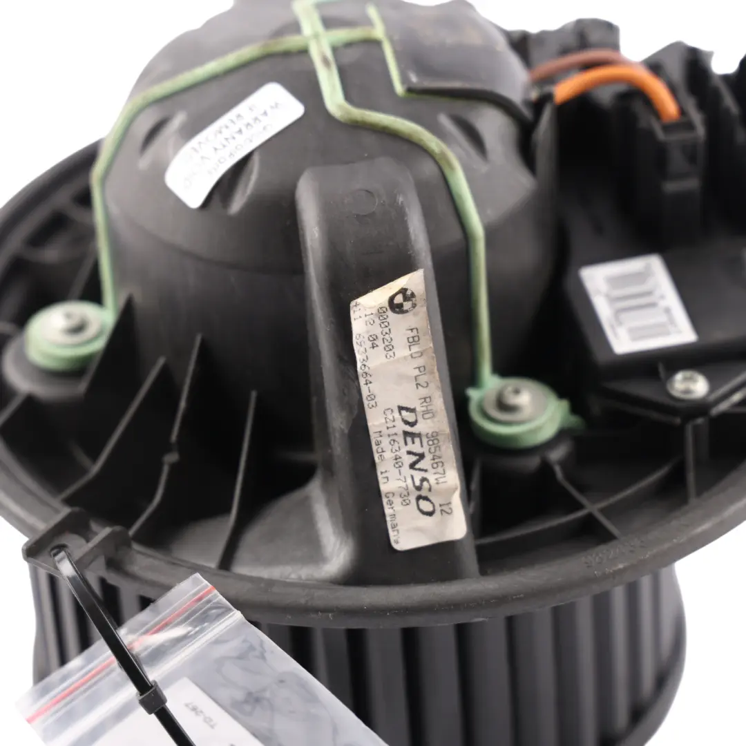Heater Fan Blower Unit Motor to BMW E81 E87 E90 E91 E92 E93 with Part number 6933664 BMW E81 E87 E90 E91 E92 E93 Heater Fan Blower Unit Motor - SKU RHD-6933664-2 - Part number 6933664