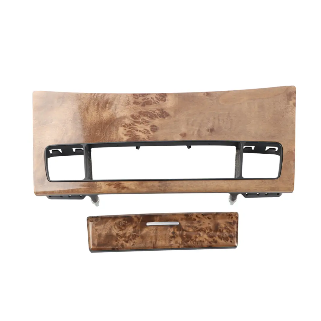 BMW E60 E61 LCI Centre Console Trim Strip Cover Set Wood Poplar Light - SKU RHD-6974720-1 - Part number 6974720