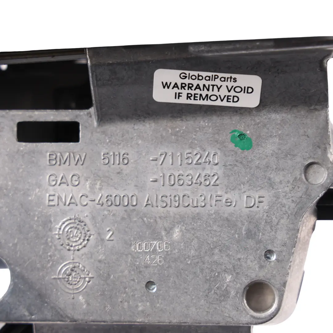 BMW E60 E61 Centre Console Armrest Split Slide Arm Rest Cover Grey - SKU RHD-7115240-1 - Part number 7115240