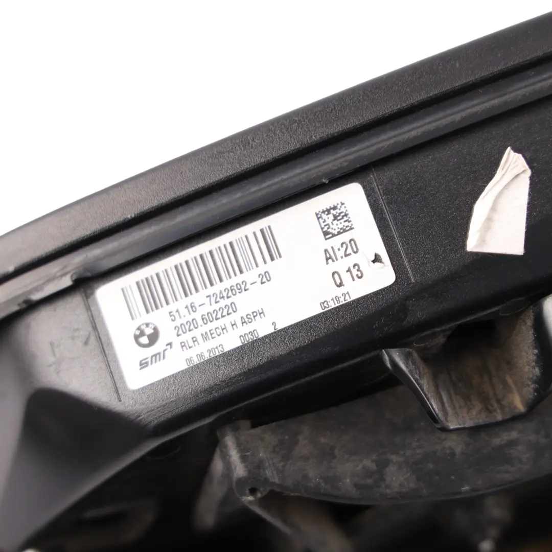  Door Wing Mirror BMW F20 LCI Heated Right O/S Outside Without Cover - SKU RHD-7242704-3 - Part number 7242704