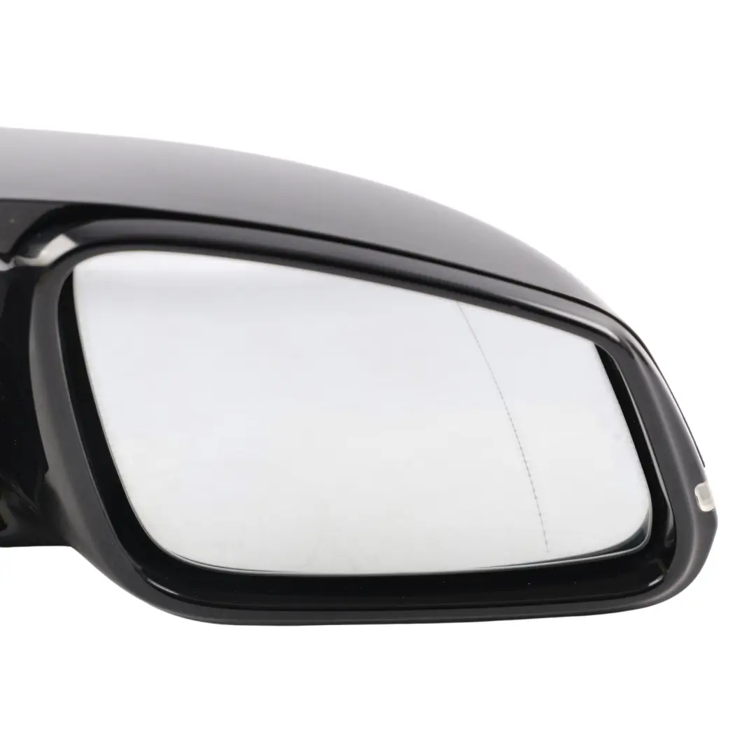 BMW F30 F31 Door Wing Mirror Shadow-Line Right O/S Black Sapphire 475 - SKU RHD-7245218-BS - Part number 7245218