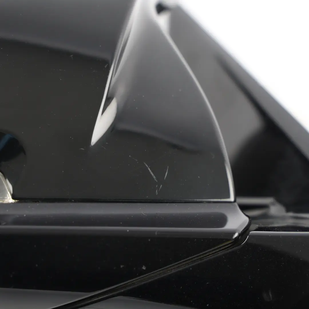 BMW F30 F31 Door Wing Mirror Shadow-Line Right O/S Black Sapphire 475 - SKU RHD-7245218-BS - Part number 7245218