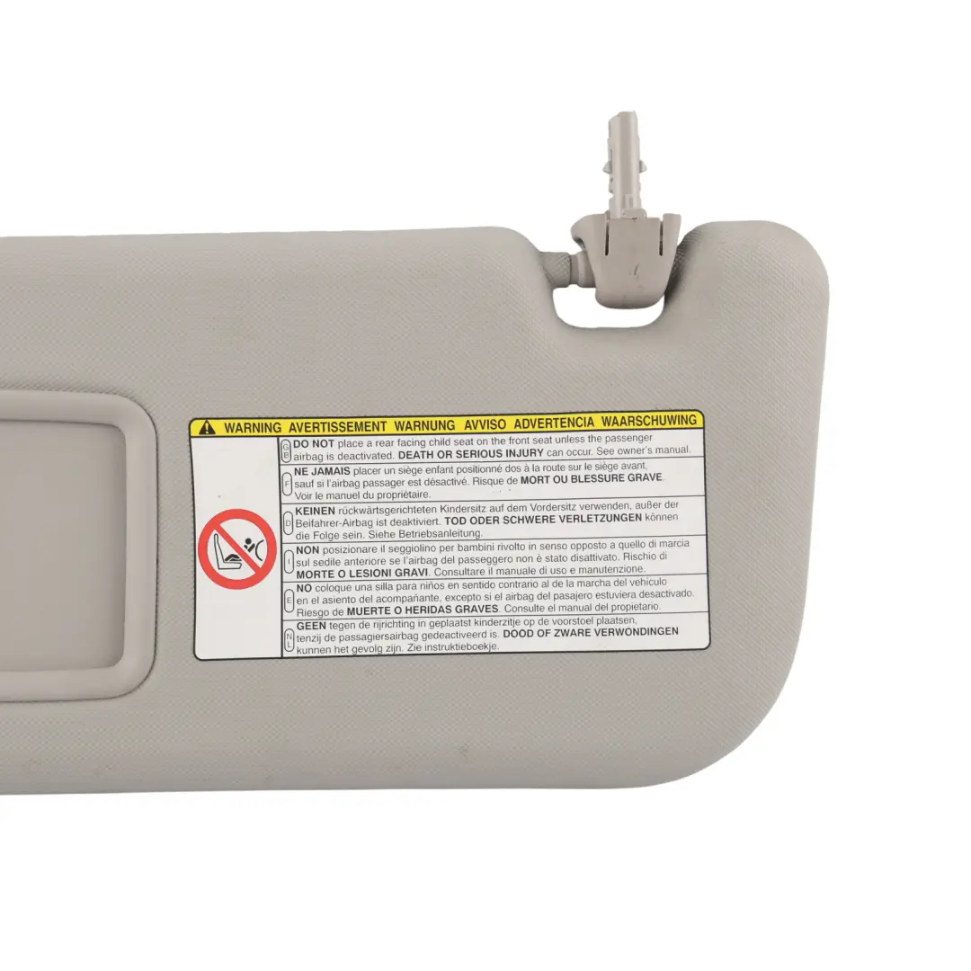 Toyota Auris E15 Sun Visor Cover Panel Trim Left N/S Beige - SKU RHD-7432002650B1 - Part number 7432002650B1