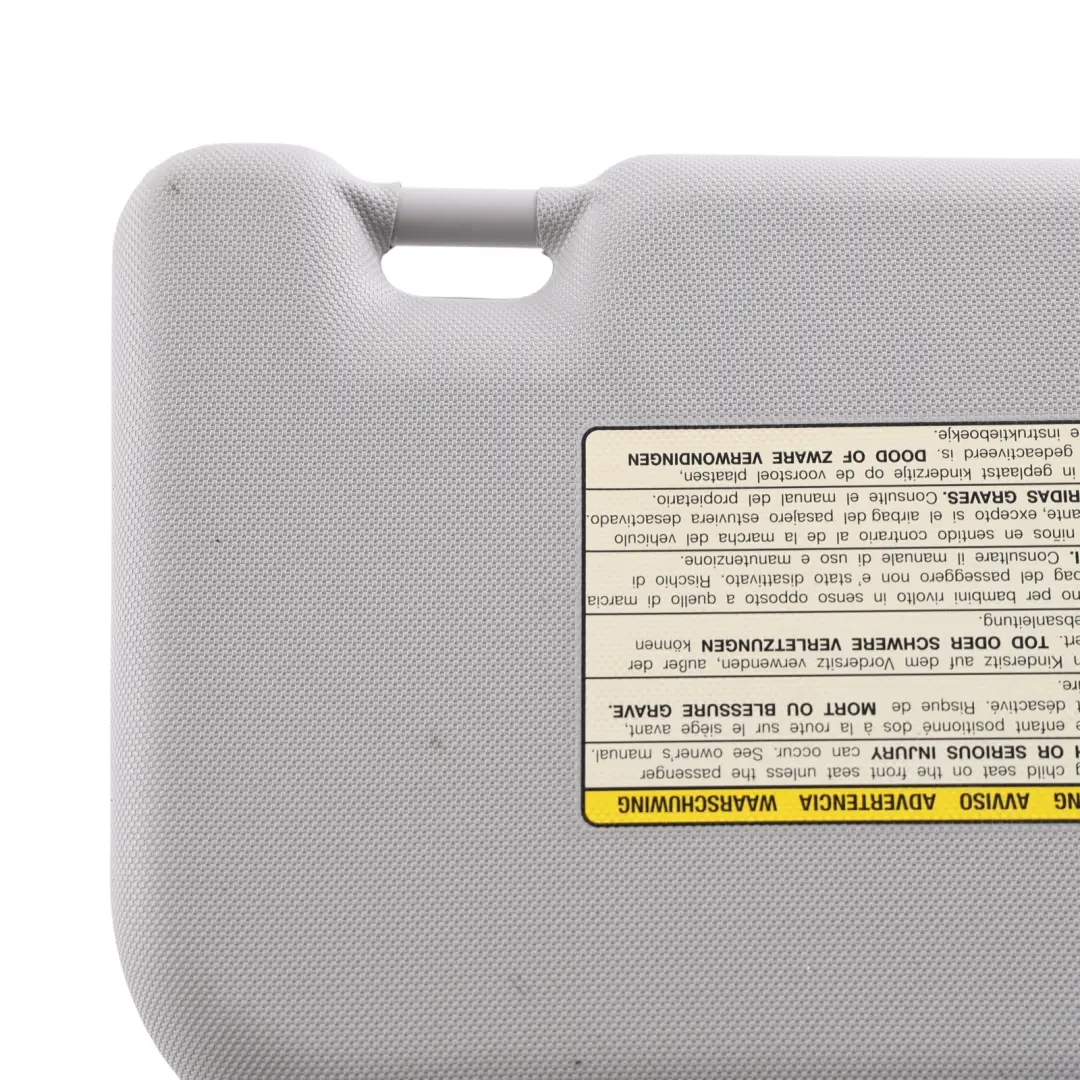 Sun Visor Cover Panel Left N/S Side Light Grey to Toyota Verso R2 with Part number 743200F060B0 Toyota Verso R2 Sun Visor Cover Panel Left N/S Side Light Grey - SKU RHD-743200F060B0 - Part number 743200F060B0