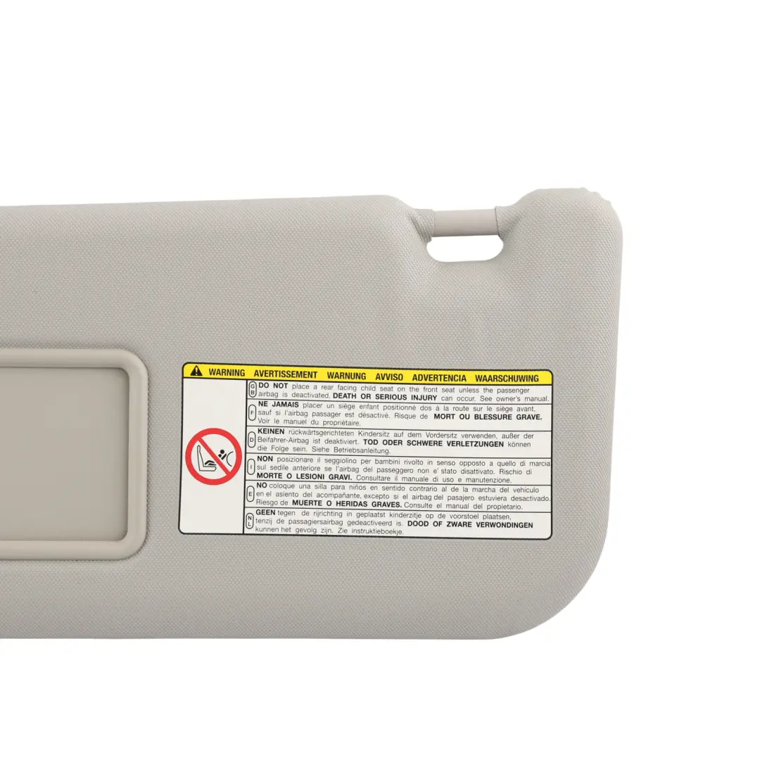 Sun Visor Cover Panel Left N/S Side Light Grey to Toyota Verso R2 with Part number 743200F060B0 Toyota Verso R2 Sun Visor Cover Panel Left N/S Side Light Grey - SKU RHD-743200F060B0 - Part number 743200F060B0