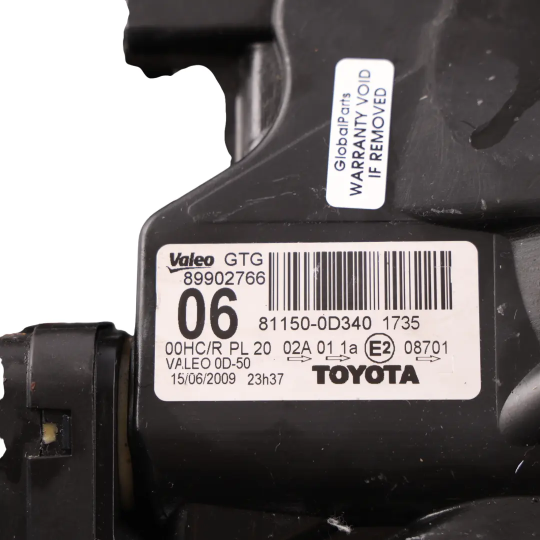 Headlight Headlamp Front Lamp Light Left N/S to Toyota Yaris P9 with Part number 811500D340 Toyota Yaris P9 Headlight Headlamp Front Lamp Light Left N/S - SKU RHD-811500D340 - Part number 811500D340
