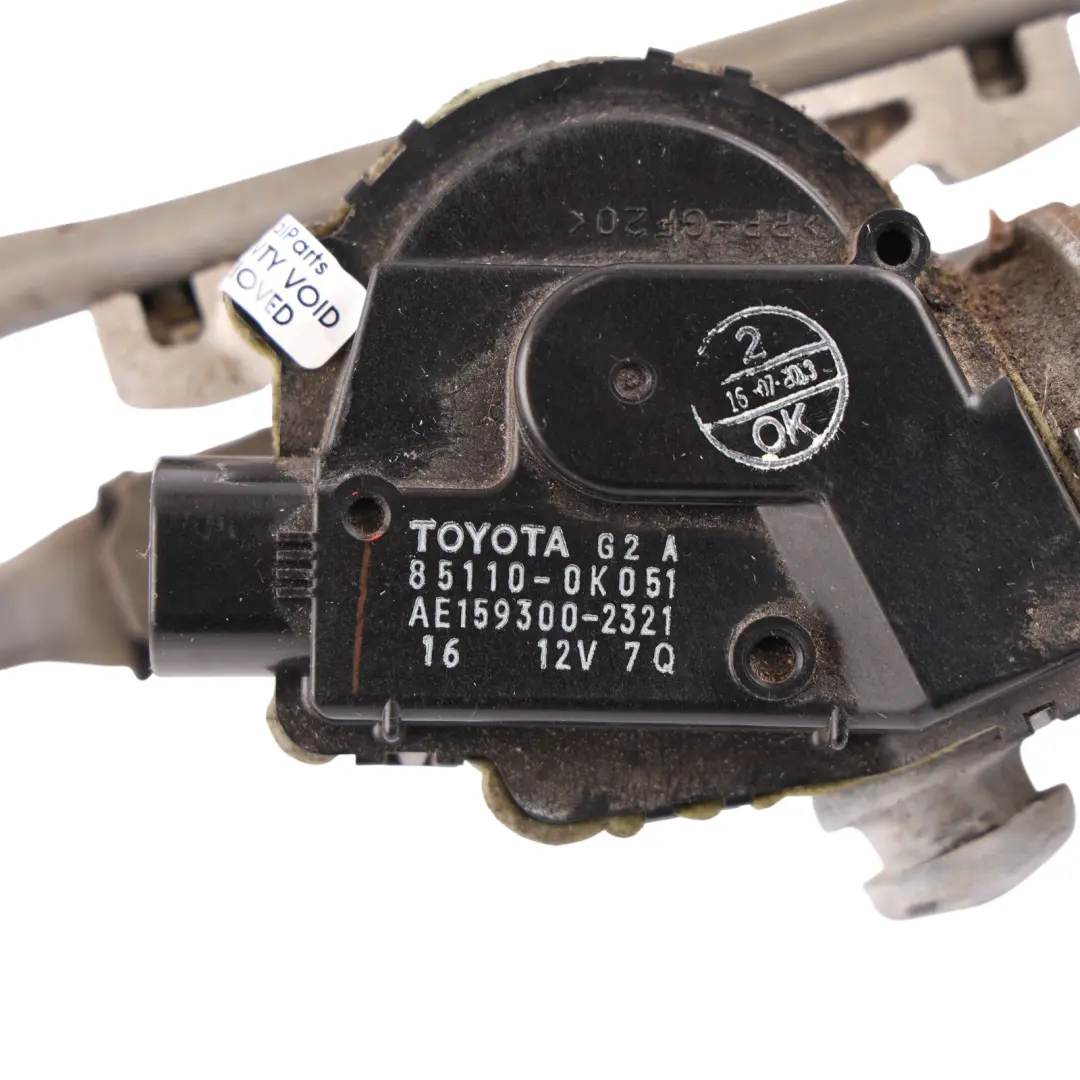 Toyota Hilux Mk7 Front Windscreen Wiper Linkage Motor Unit Mechanism - SKU RHD-851500K051 - Part number 851500K051