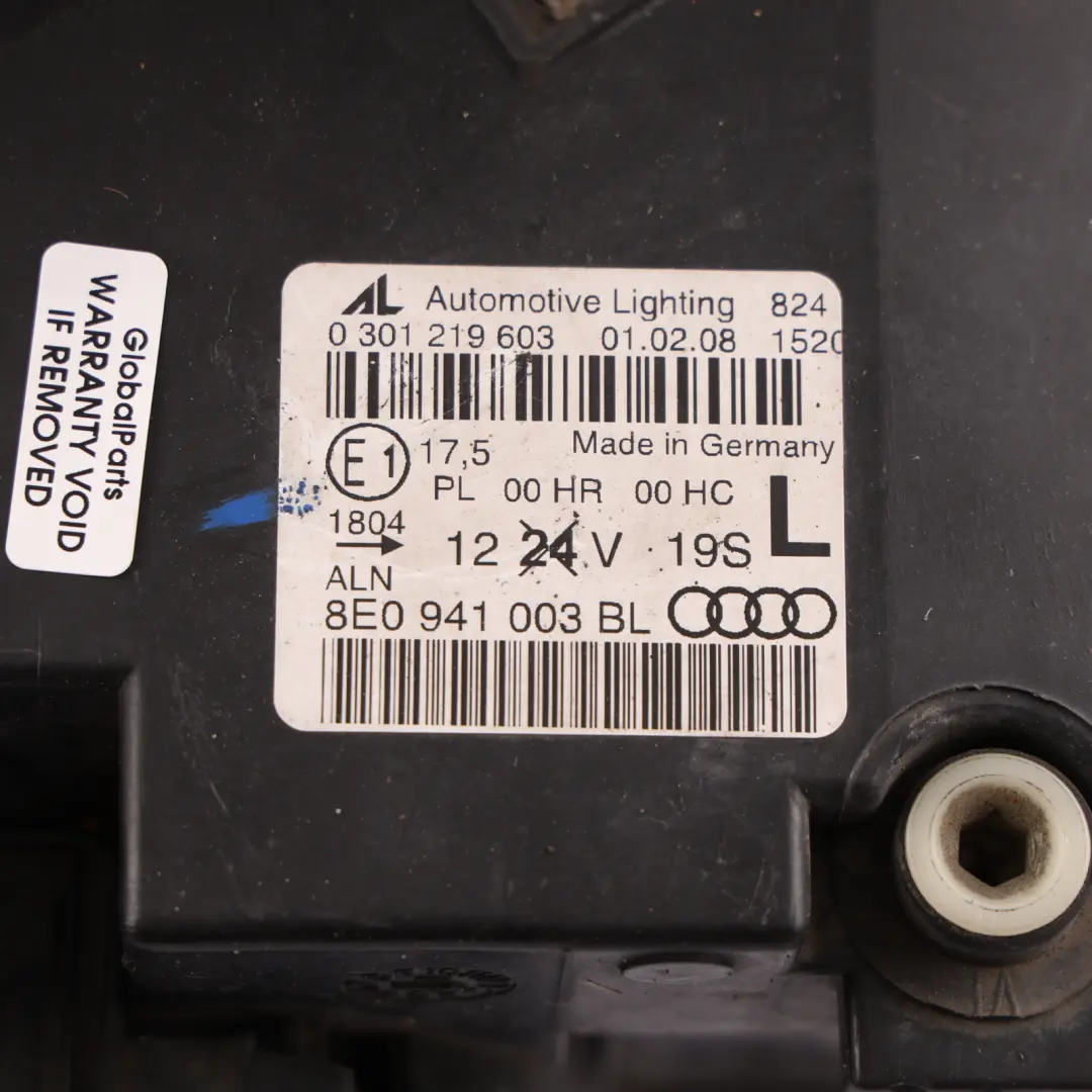 Audi A4 B7 Front Headlight Headlamp Light Lamp Halogen Left N/S - SKU RHD-8E0941003BL - Part number 8E0941003BL