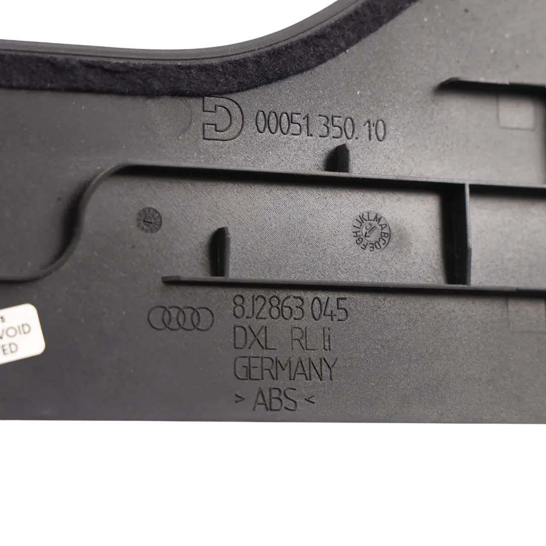 Centre Console Side Trim Cover Panel Left N/S Black to Audi TT RS 8J with Part number 8J2863045 Audi TT RS 8J Centre Console Side Trim Cover Panel Left N/S Black - SKU RHD-8J2863045 - Part number 8J2863045